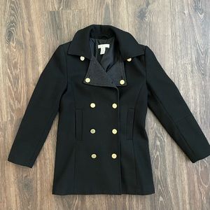 H&M Black Jacket With Gold Detail